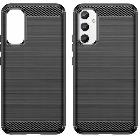 Custodia in carbonio per Realme 10 Pro, custodia flessibile in silicone effetto carbonio nera (1/5)