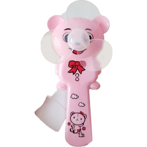 1 Ventilateur manuel, pales souples, design ourson, plastique, pour voyage sport chambre (1/5)