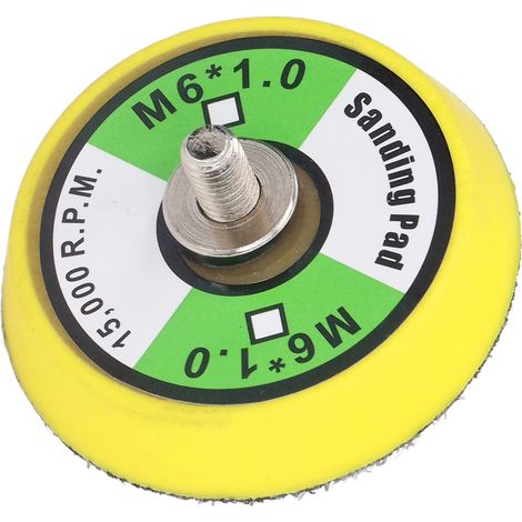 Disque de ponçage polissage PU 2 pouces M6x1 15000RPM, plateau support auto-agrippant pour ponceuse polisseuse, patin de fixation velcro, 2 pièces (1/5)