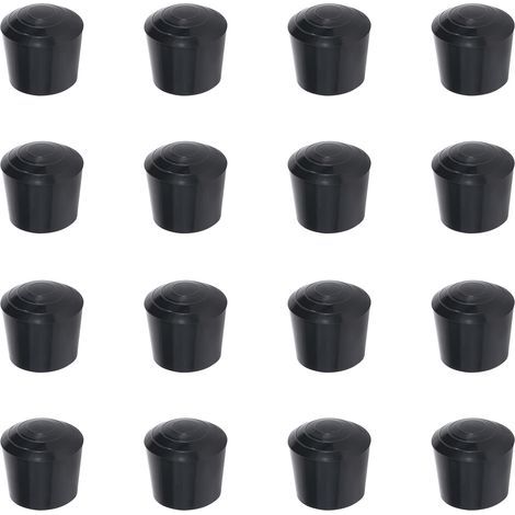 Stuhlbeinschutzkappen – Schwarzes Gummi – 22 mm Innendurchmesser – Zum Schutz des Bodens und zur Geräuschdämpfung – 16er-Packung (1/5)