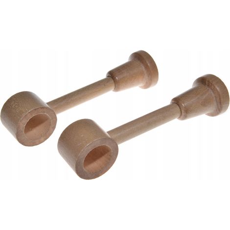 Soporte individual de madera para barra de cortina, diámetro 28 mm, haya, 2 unidades. (1/5)