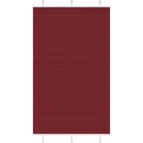 Plissee Bordeauxrot 120x200 cm Stoffbreite 119,4 cm Polyester