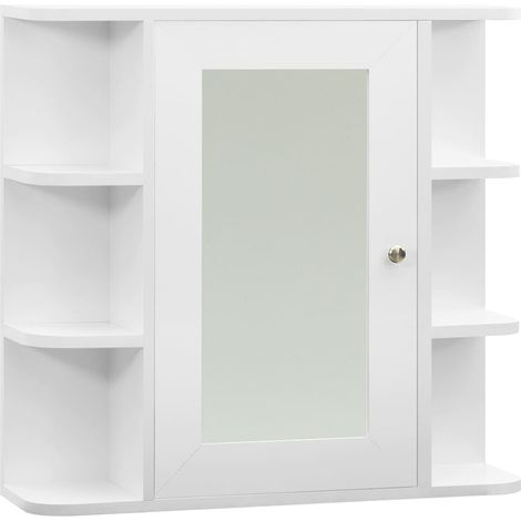 Maison Exclusive - Bad-Spiegelschrank Weiß 66x17x63 cm MDF (1/5)