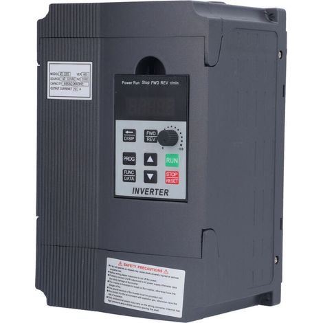AT1-2200S Convertisseur de Fréquence VFD 2.2kW, Entrée DC220V, Sortie Triphasé 0-380V, Régulateur de Vitesse Universel VFD, pour Moteur, Machine CNC, Ventilateur (1/5)
