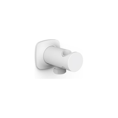 Support fixe avec arrivée d’eau pour douchette Blanc mat - TRES 22218201BM