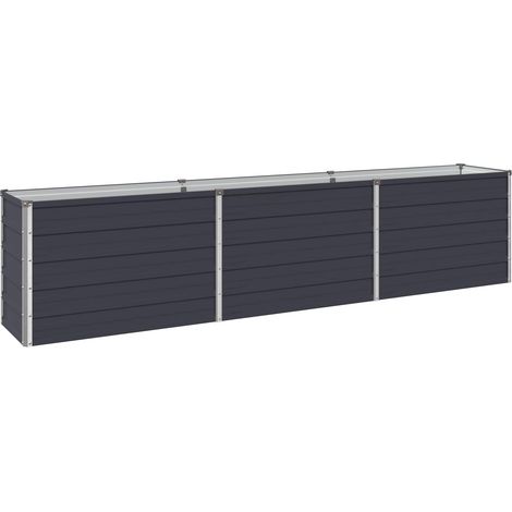 Raised Garden Bed Anthracite 240 x 40 x 55 cm cold-rolled steel vidaXL