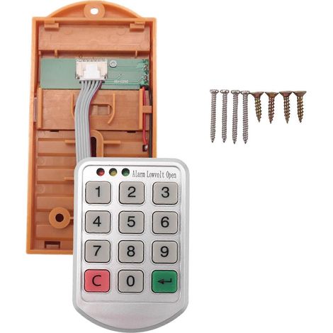 Serrure électronique à clavier numérique intelligent pour porte de meuble, armoire ou tiroir de casier (1/5)