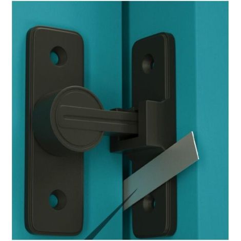 Porte coulissante éclairage intérieur loquet de porte 90° A basculant, loquet antivol, loquet intérieur sans trou, pêne noir. (1/3)