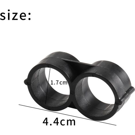 (Bouchon pliable 16 mm) 2 raccords de tuyau PE 16 mm pour micro-irrigation goutte à goutte, système d'arrosage automatique, raccords en T et coude. (1/5)