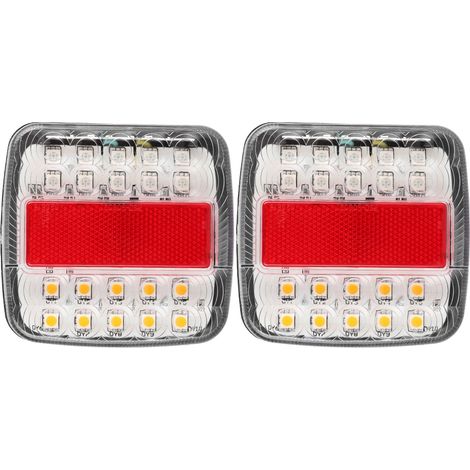 Zweifarbige Rückleuchten 12V/24V, 2 Stück, für LKW-Anhänger, wasserdicht und stoßfest
