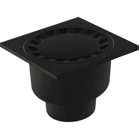 First Plast – Siphon de sol EN1253-1 PVC Ø90-100mm – Dimensions 200x200mm – Évacuation efficace pour aménagement extérieur – Gestion des eaux pluviales - 200x200-Ant