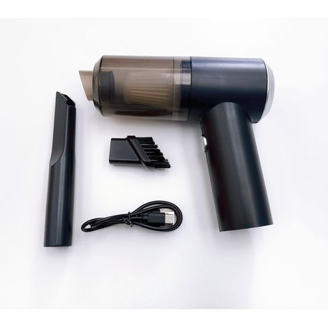 Mini aspirateur de voiture rechargeable par USB – Aspirateur portable à main avec double batterie (1/3)