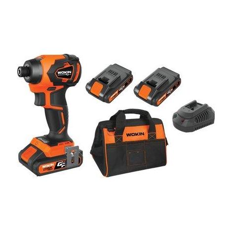 AVVITATORE IMPULSI BATTERIA GP20V 620222 WOKIN  VOLT 20X2 AH 2,0 BRUSHLESS + BORSA
