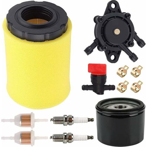 796031 MIU14395 Filtre à air de rechange pour tondeuse à gazon Briggs & Stratton 591334 492932 696854, pour L105 L107 L108 LA135 D100 D110 D125 D130, avec filtre à huile de pompe à carburant (1/5)