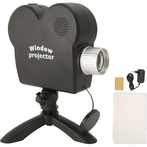 Projecteur Halloween Extérieur avec Trépied et Enceinte Intégrée - Décoration pour Fenêtres Halloween et Noël, 100‑240V Prise UE (1/5)