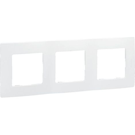 Plaque Interrupteur - Lot de 1 - Acier Inoxydable - 3 Entrées - Blanc Brillant - Intérieur Résidentiel (1/5)