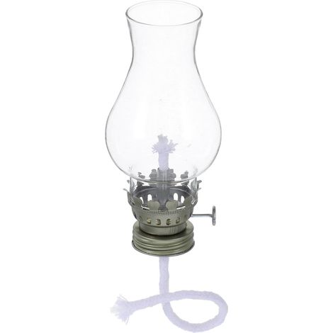 Accessoire de Lampe à Pétrole pour Décoration Intérieure et Réglable Robuste Vintage en Alliage de Zinc avec Abat-Jour en Verre Transparent (1/5)