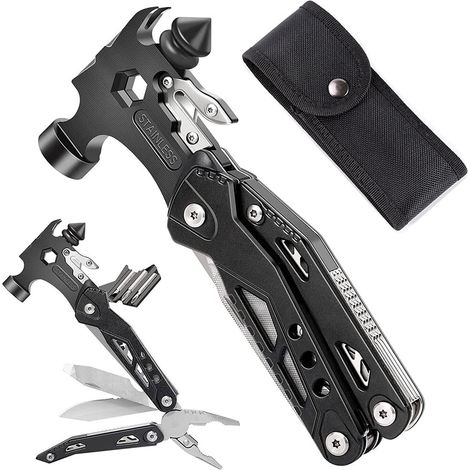 Strumento di sicurezza per auto Acciaio inossidabile Nylon Sopravvivenza esterna Campeggio Escursionismo Coltello tascabile portatile Martello da carpentiere multiuso (1/5)