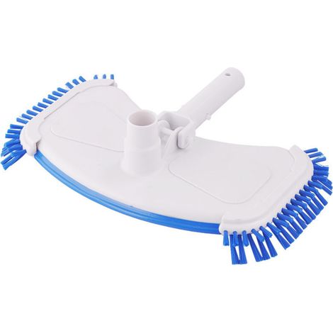 Aspirateur de Fond de Piscine avec Huit Poils inférieurs et Quatre Poils latéraux supplémentaires I Modèle Extra Lourd I Brosse de Piscine avec raccord Clip-on I Ø 32/38 mm (1/5)