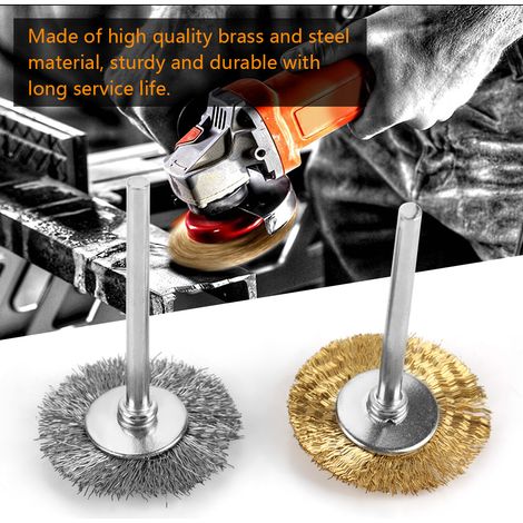 Kit de 36 outils rotatifs comprenant une brosse en fil de laiton et d'acier, un stylo et une meule plate en forme de coupelle. (1/5)