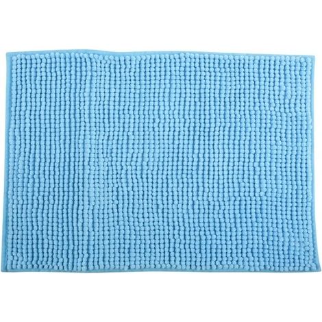 Tapis de bain Microfibre CHENILLE 50x80cm Bleu Clair MSV