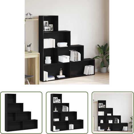vidaXL Bücherregal Holz - Bücherregal Schwarz Eichen-Optik 155 x 24 x 160 cm (1/5)