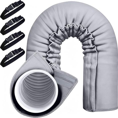 Funda aislante portátil para manguera de aire acondicionado, protección portátil para manguera de aire acondicionado, aislamiento para manguera de aire acondicionado, funda aislante para mangueras de (1/5)