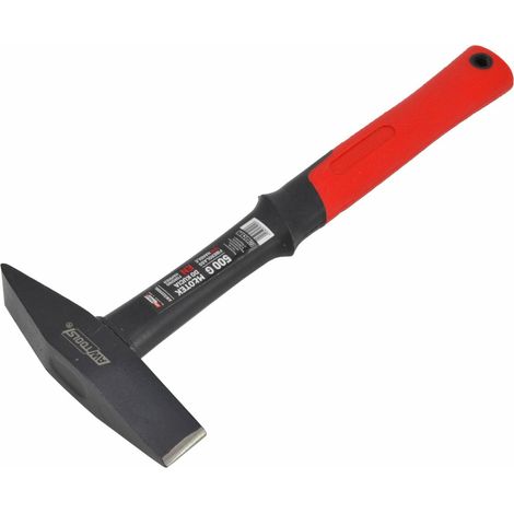 Martillo de corte Awtools Black Line 500 g con mango de fibra de vidrio, ideal para cincelado y trabajos de percusión, cabeza de acero templado, diseño ergonómico