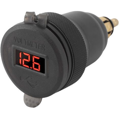 Caricabatterie da auto con voltmetro a LED e interruttore a pulsante, doppia ricarica rapida QC 30 per interfacce seriali 1, 2 e 3 (1/5)