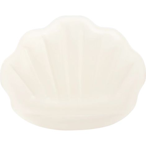 Flotador inflable para piscina, diseño de concha marina, incluye una bola de perlas, BLANCO (1/2)