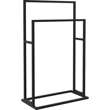 Maison Exclusive - Portasciugamani Autoportante Nero 48x24x78,5 cm in Ferro