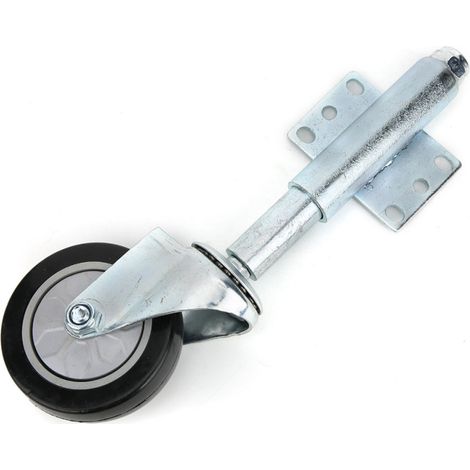 Roulettes à ressort de porte 4 po, noires, en PVC, charge maximale 120 kg, noires (1/5)