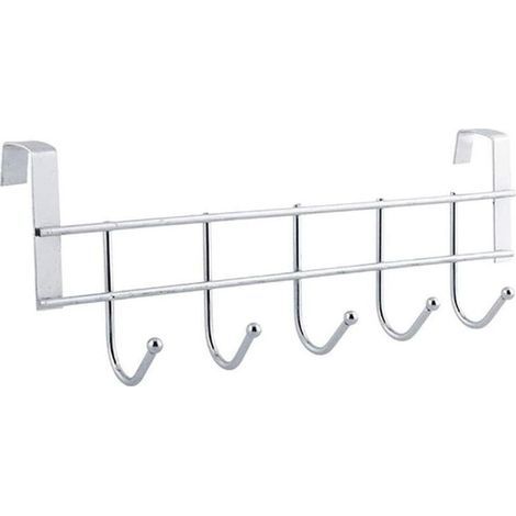 Porte-Serviettes Crochet Porte Accroche Manteau Armoire Porte Crochet,Porte-Manteau Acier Inoxydable avec 5 Crochets Utilisé pour Cuisine Salle de Bain Salon Chambre à Coucher (1/4)