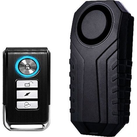 Alarme antivol vélo et voiture 113dB – Étanche IP55 – Télécommande 20m – Sensibilité réglable 7 niveaux – Alarme super forte (1/4)