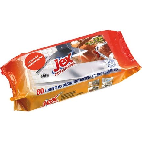 JEX - Lingettes nettoyantes désinfectantes x80 Jex pro
