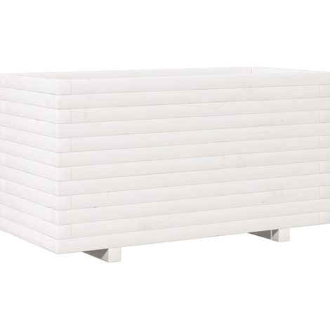Maison Exclusive - Fioriera da Giardino Bianca 90x40x49,5cm Legno Massello di Pino