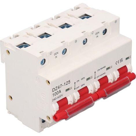Leistungsschalter mit Verriegelung, Doppelstromumschalter 100A AC 240‐400V für elektrische Anlagen (1/5)