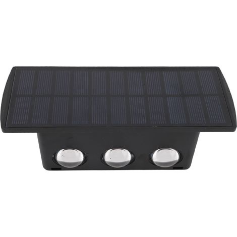 Appliques murales solaires IP65 étanches, éclairage vers le haut et vers le bas, économie d'énergie, lampes de jardin pour usage extérieur, lumière blanche (1/5)