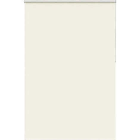 Store enrouleur occultant blanc cassé, mesurant 160 cm x 230 cm, en tissu. (1/5)
