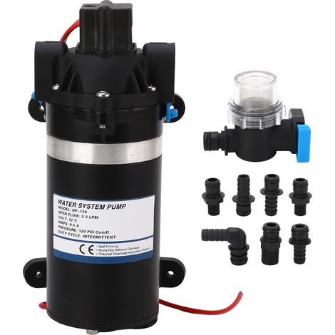 8,3 bar 20 GPH selbstansaugende, tragbare Hochleistungs-Mikro-Elektro-12V-DC-Membranwasserpumpe