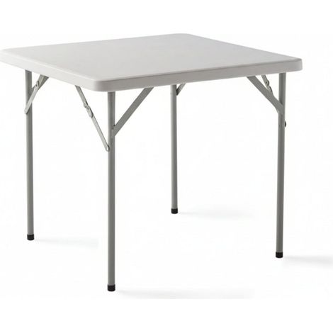 Mesa Plegable Portátil 84x84x74 Cm Blanco