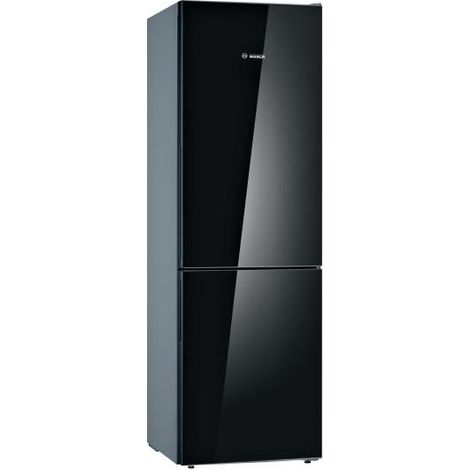 Bosch – Réfrigérateur combiné 307 L – Froid low frost – L 60 x H 186 cm – Congélateur 94 L – Noir (1/2)