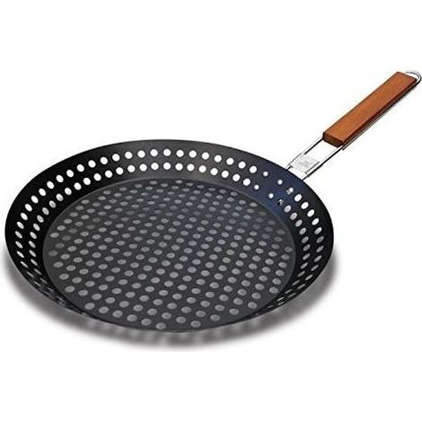 D-Mail BBQ-Pfanne, antihaftbeschichtet, Einzelgröße, Schwarz (1/3)