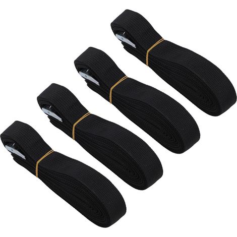 4 Pièces Sangles de Bagages Ceinture de Valise en Polyester 2,5 Cm X 5 M Boucles à Dégagement Rapide Réglables pour Voyage Camping Sacs à Main Boîtes de Rangement et équipement de Plein Air (1/5)