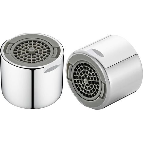 2 Pièces Mousseur Robinet FM22 en Laiton, Angle de Sortie D'eau Réglable Aérateur, Filtre de Nettoyage Amovible, Economiseur D'eau pour Robinet, 2Modes D'eau Pétillante, pour Salle de Bain et Cuisine (1/5)