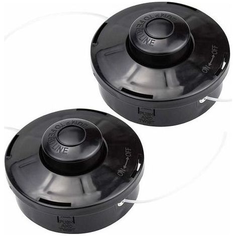 Lot de 2 Tête de débroussailleuse Universelle Nylon Bobine de Rechange de Tondeuse Débroussailleuse Tête De Coupe M10 X 1,25 pour Débroussailleuse Thermique à Essence - (1/5)