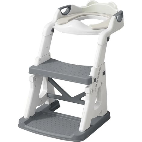 Riduttore per vasino, altezza regolabile, design antiscivolo, GRIGIO (1/2)