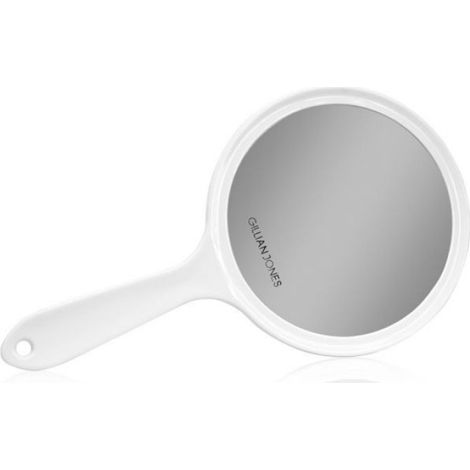Miroir de poche Gillian Jones 14 cm – double face 1:1 et x1,5 – plastique recyclable – blanc