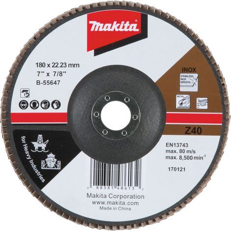 PLATEAU LAMEL x180 Z40 ANGL MAKITA B-55647