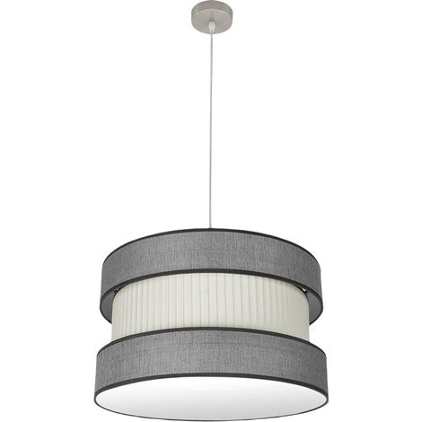 Colgante Niquel/gris-beis modelo Home 2luces regulable FABRILAMP (1/2)